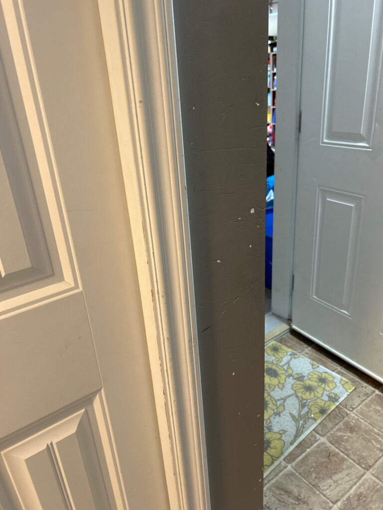 Entranceway drywall repairs