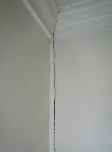 crack on drywall